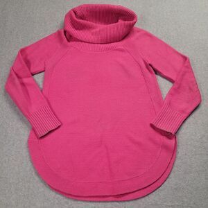 Moth Anthropologie Sweater Hot Pink Rayon Blend Size‎ XS Turtleneck Barbiecore